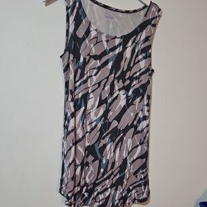 Abstract Patterned Sleeveless Blouse